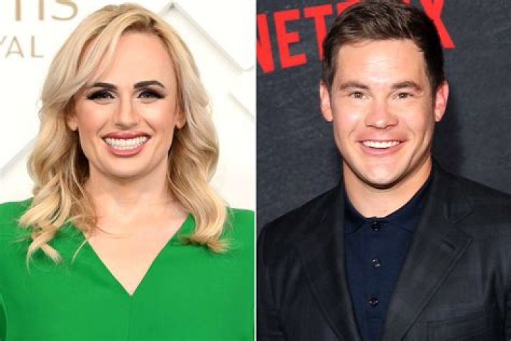 Adam Devine (right) and Rebel Wilson play love interests Bumper Allen and Fat Amy in "Pitch Perfect 2."