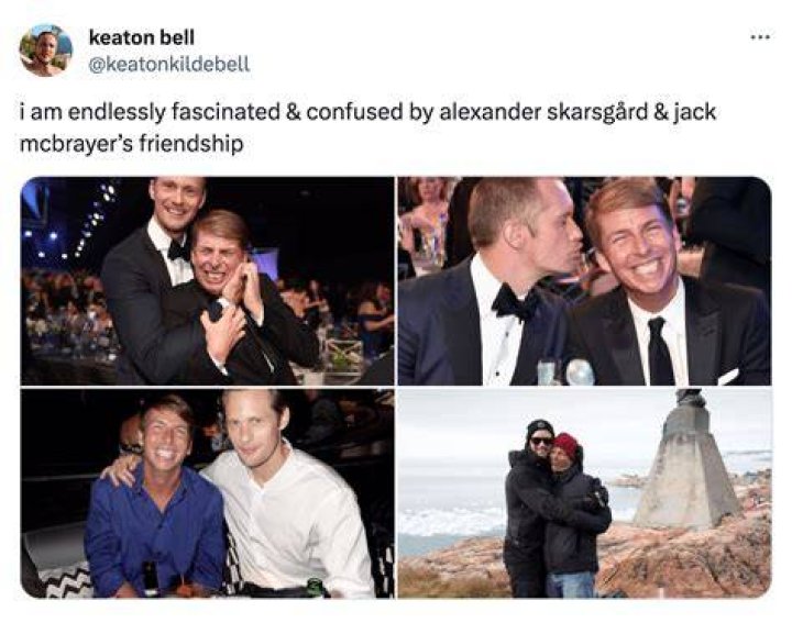 Alexander Skarsg&aring;rd Brings Jack McBrayer as SAG Awards Date