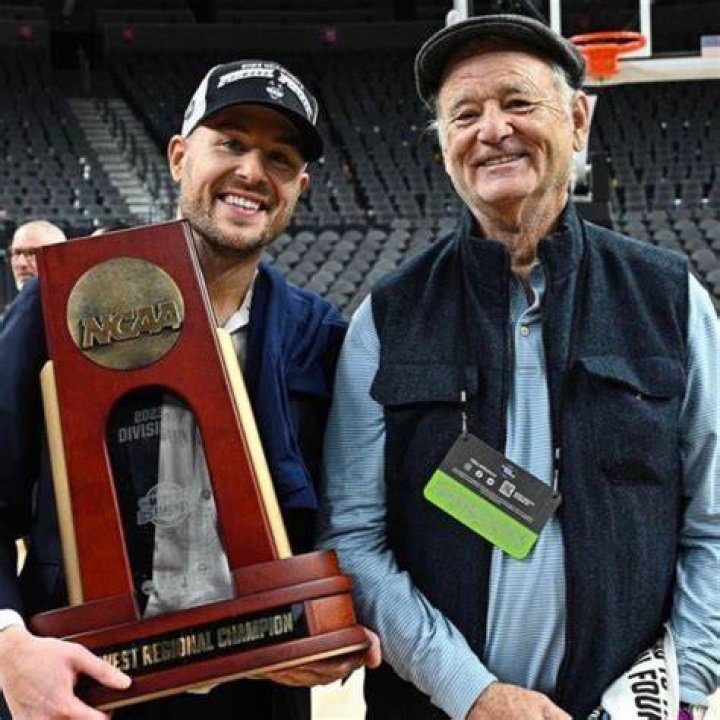 Bill Murray with his son Luke Murray at the quarterfinals of the Big East Basketball Tournament in 2016 at Madison Square Garden in New York City. | Source: Getty Images