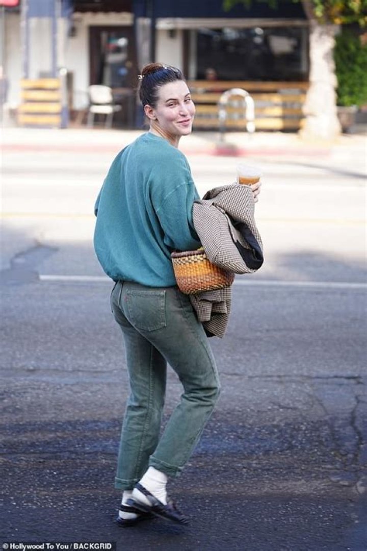 Caffeine fix: The actress, 30, cut a casual figure in jeans and a thigh-length coat during their trip to the beloved Blue Bottle Coffee shop