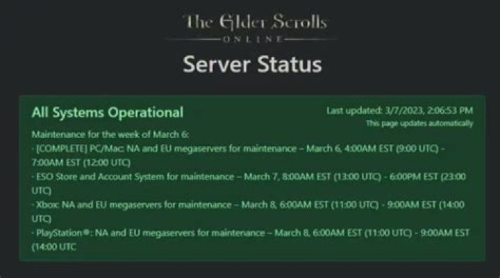 Elder Scrolls Online Server Status: How To Check Elder Scrolls Online Server Status?