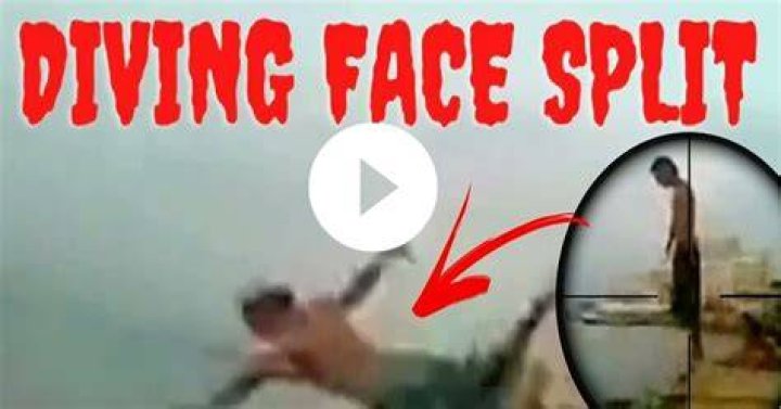 Face Split Diving Accident Twitter Video: