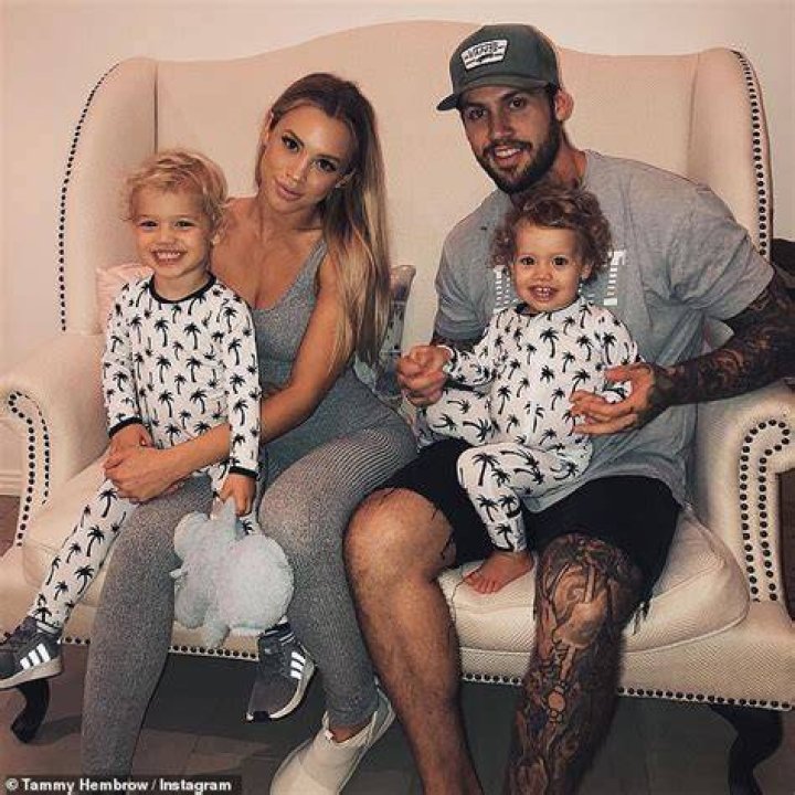 Former flame: Tammy shares her two children with her ex-fiancé Reece Hawkins (pictured) who she split up with in June 2018