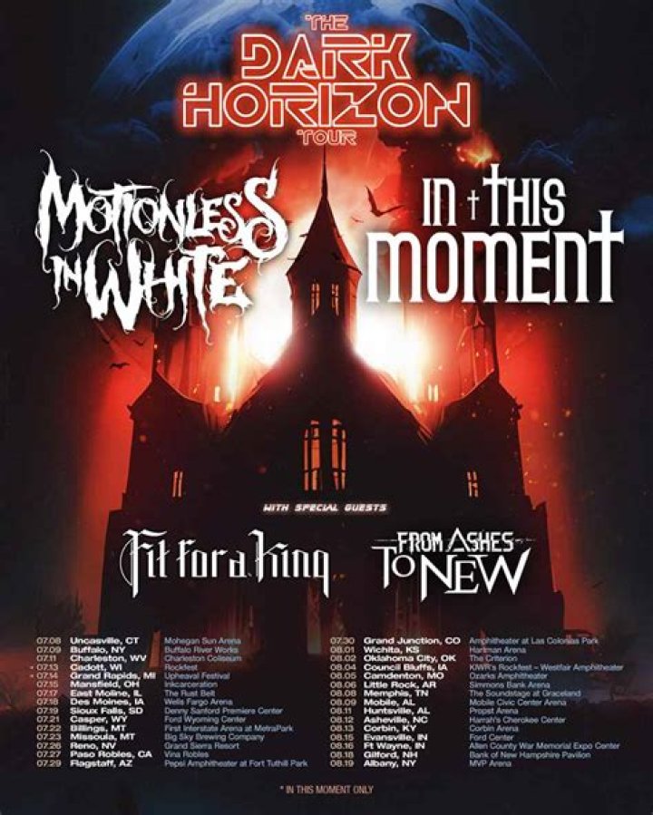 In This Moment + Motionless in White Book 2023 U.S. Tour