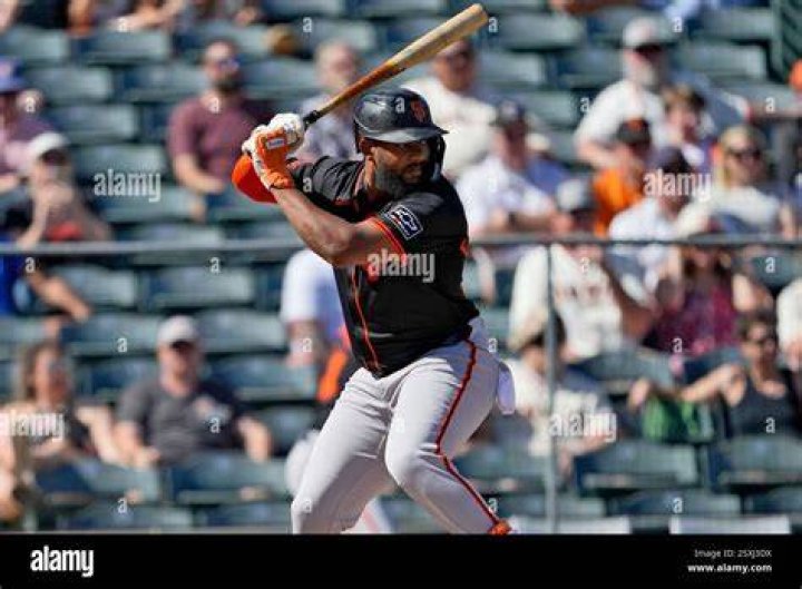 Jerar Encarnacion during the spring training game against the Washington Nationals at Roger Dean Chevrolet Stadium on February 23, 2020 in Jupiter, Florida.