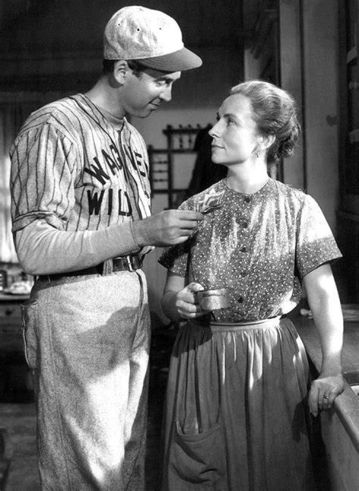 Jimmy Stewart and Agnes Moorehead in the 1949 film "The Stratton Story" about baseball star Monty Straton. | Photo: Getty Images