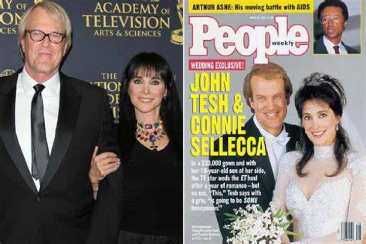 John Tesh, Connie Sellicca, and their daughter Prima at the Arclight Theatre on February 4, 2008 in Los Angeles, California. | Photo: Getty Images