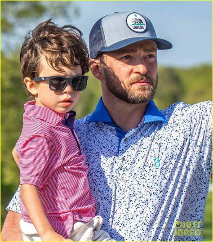 Justin Timberlake with his son Silasand his wife Jessica Biel at the Omega European Masters in 2019 in Crans-Montana, Switzerland. | Source: Getty Images