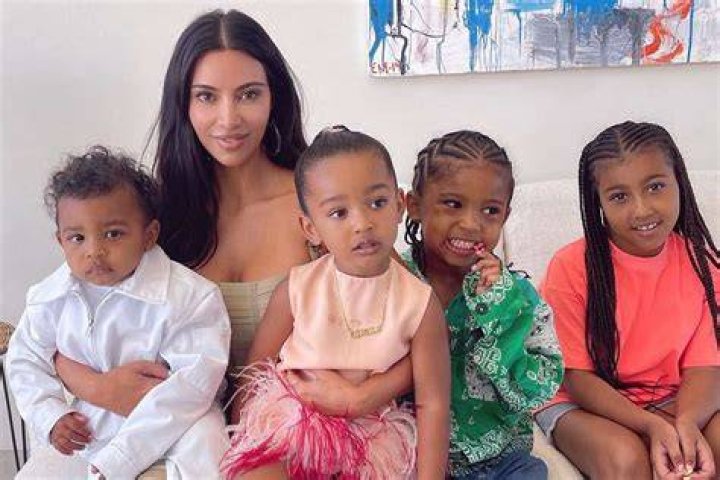 Kim Kardashian with her children North, Saint and Chicago in SoHo on September 29, 2019 in New York City. | Source: Getty Images