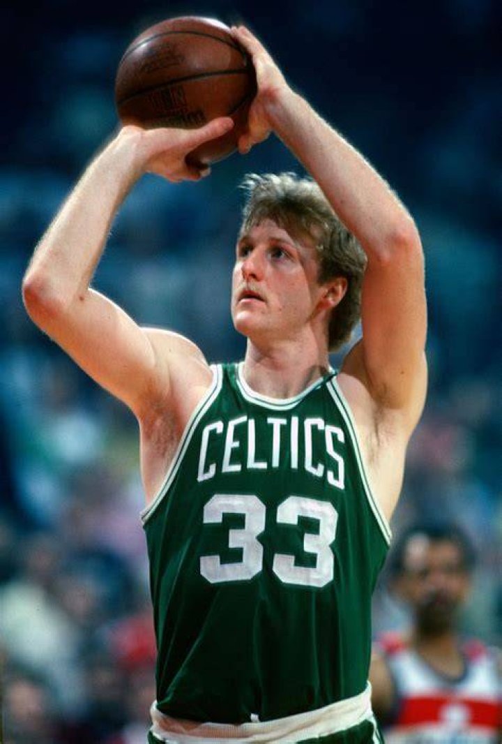 Larry Bird playing with the Boston Celtics against the Houston Rockets circa 1981 | Source: Getty Images