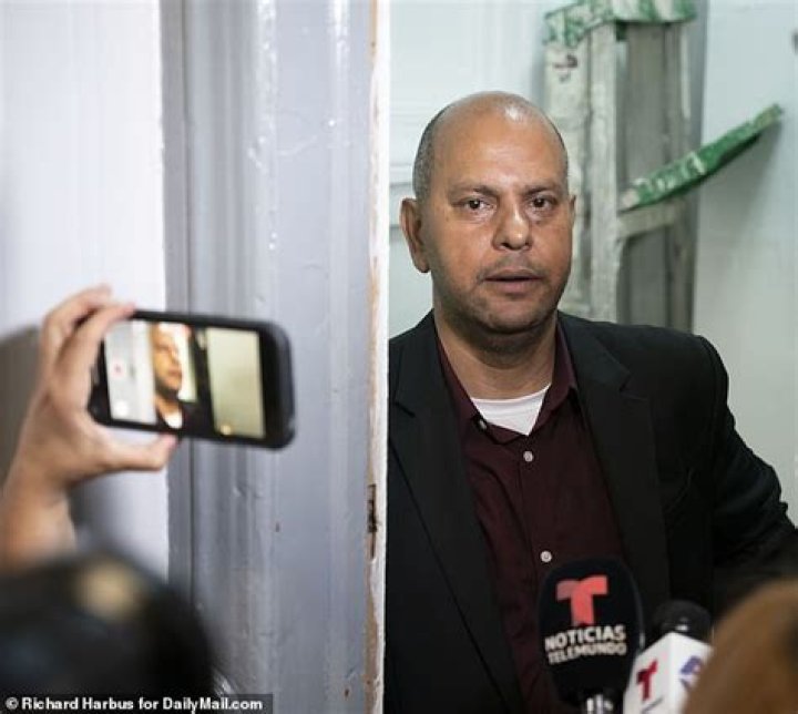 Marte (pictured), when asked if Alba would show his face, told the media: 'We appreciate the support but for his safety and by the lawyers advice we can’t show his face'
