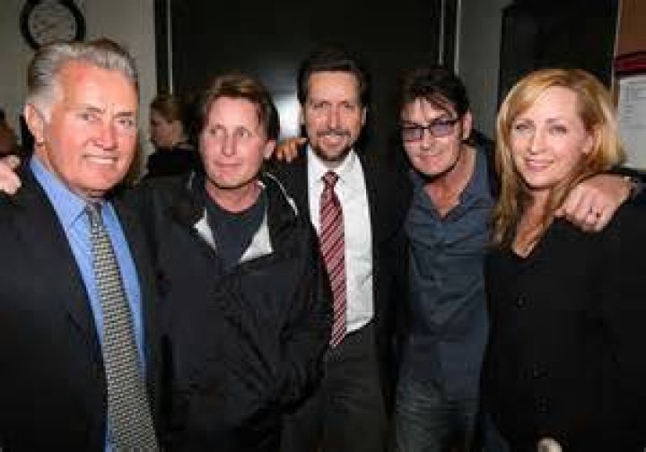 Martin Sheen poses with his children, Emilio Estevez, Ramon Estevez, Charlie Sheen and Renee Estevez at the Center Theatre Group's Mark Taper Forum on February 21, 2010 in Los Angeles, California. | Photo: Getty Images