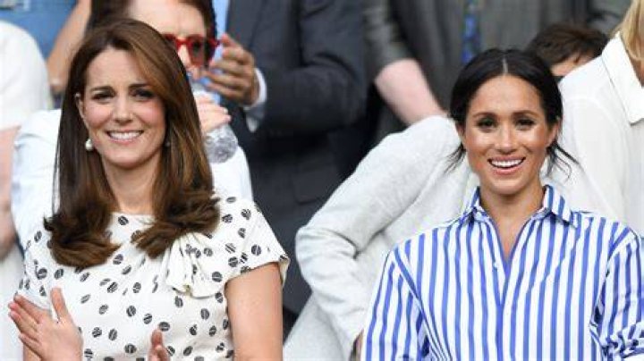 Meghan Markle and Kate Middleton at the first annual Royal Foundation Forum on February 28, 2018 in London.