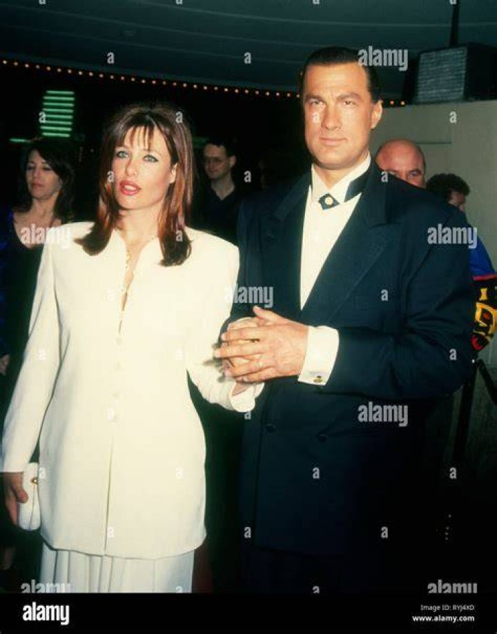 Model Kelly LeBrock and Steven Seagal pictured at Butterfield's on November 3, 1988 in Los Angeles, California. / Source: Getty Images