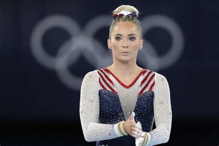 MyKayla Skinner (pictured) spent today's practice in a lavender ice leotard with a 'fearless' theme