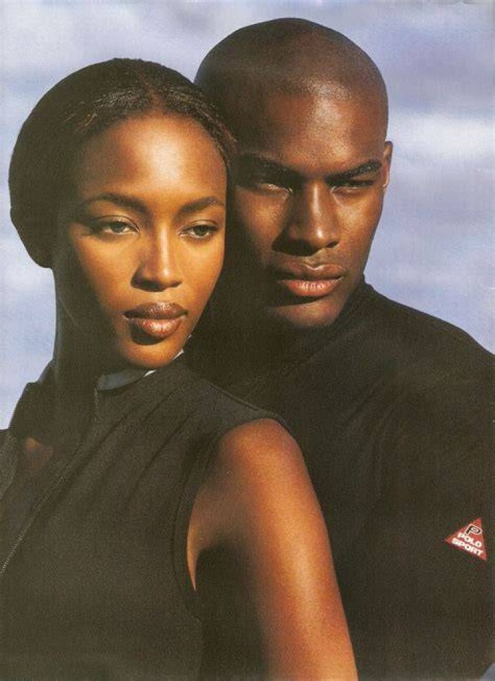 Naomi Campbell and Tyson Beckford in Lagos, Nigeria in 2008. | Source: Getty Images