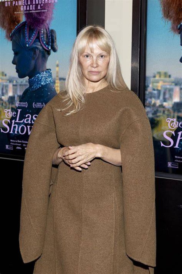 Pamela Anderson at the premiere of "Bionic ShowGirl." Source | Photo: Getty Images