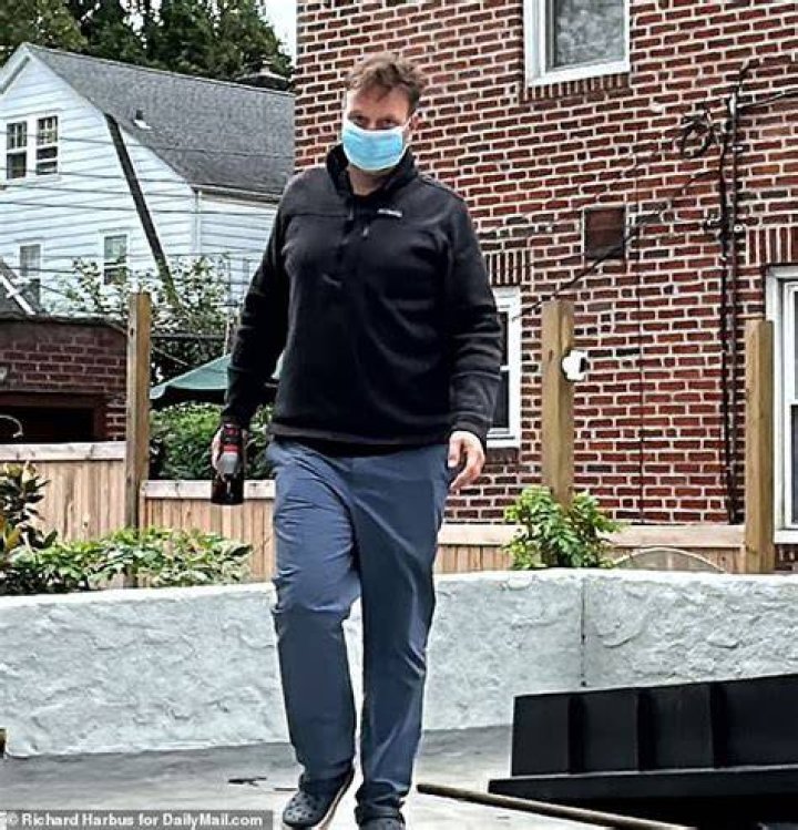 Rosebrock was seen installing new security cameras at his home after he received death threats amid the ongoing dispute with his neighbor Yves Duroseau
