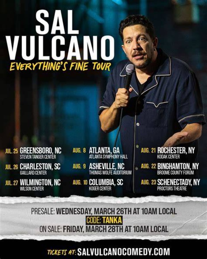 Sal Vulcano Fall 2023 Tour, How to Get Presale Code Tickets?