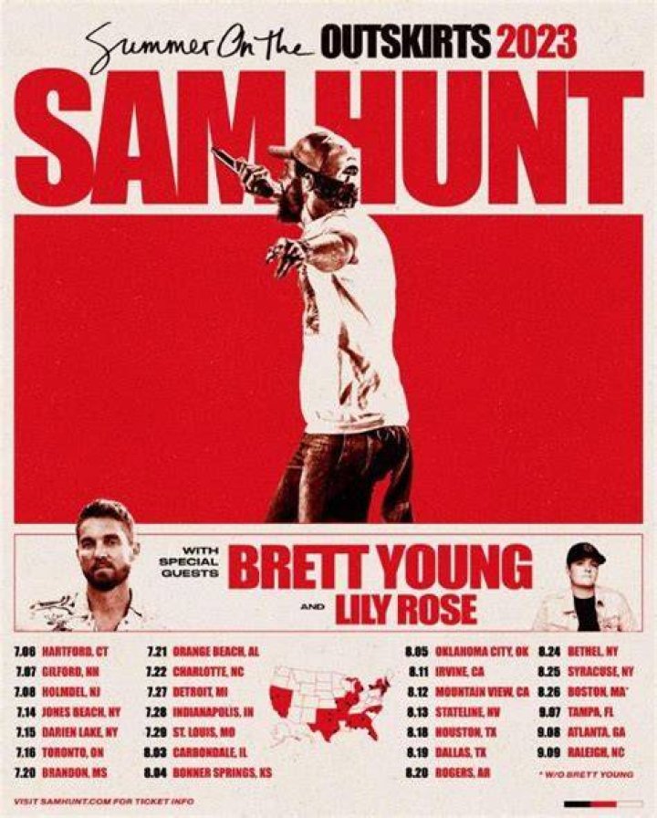 Sam Hunt Tour 2023 Presale Code, Tickets, Dates, and Setlist
