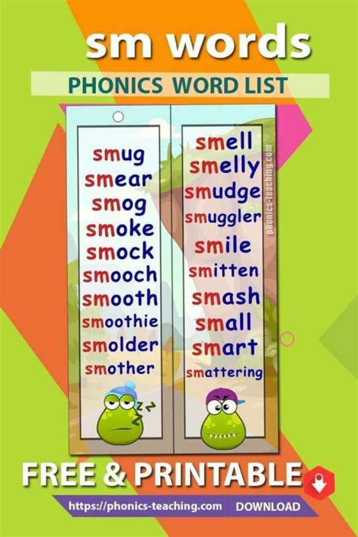 SM words green background
