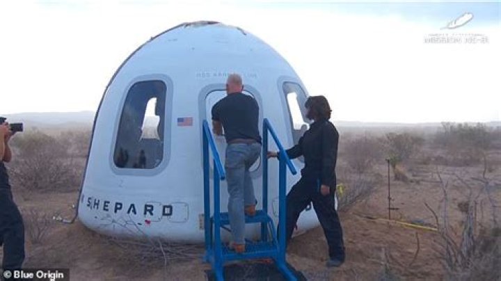 Space cadet: Jeff Bezos (pictured) made an announcement in June that he would be heading into space