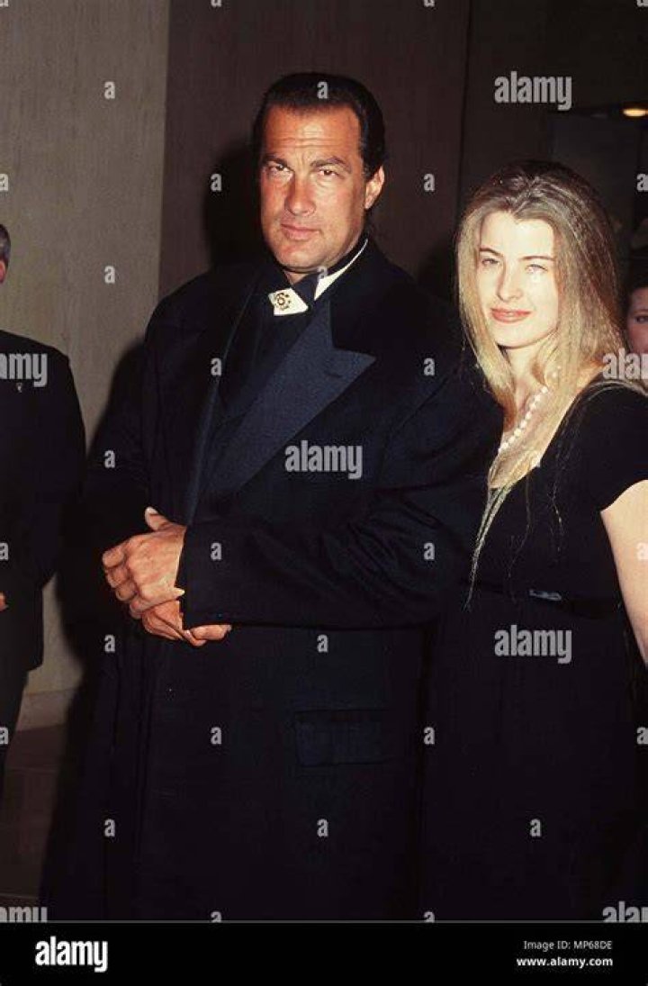 Steven Seagal and his wife, actress Kelly LeBrock pictured at home with their first child in 1989 Beverly Hills, California. / Source: Getty Images