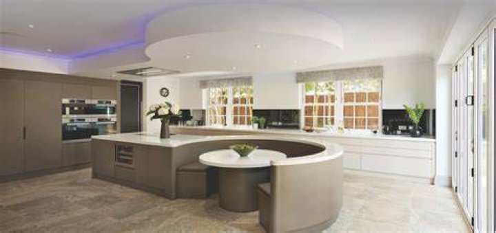 The kitchen features state of the art appliances