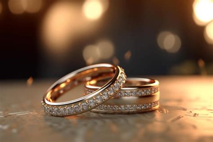 Two wedding rings and judge's gavel | Source: Shutterstock