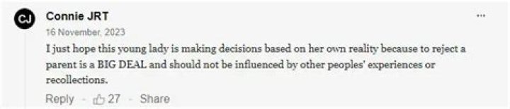 User comment dated November 2023 | Source: