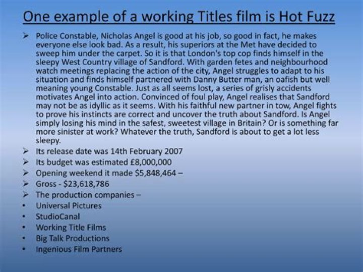 What The Working Title Could Be Teasing